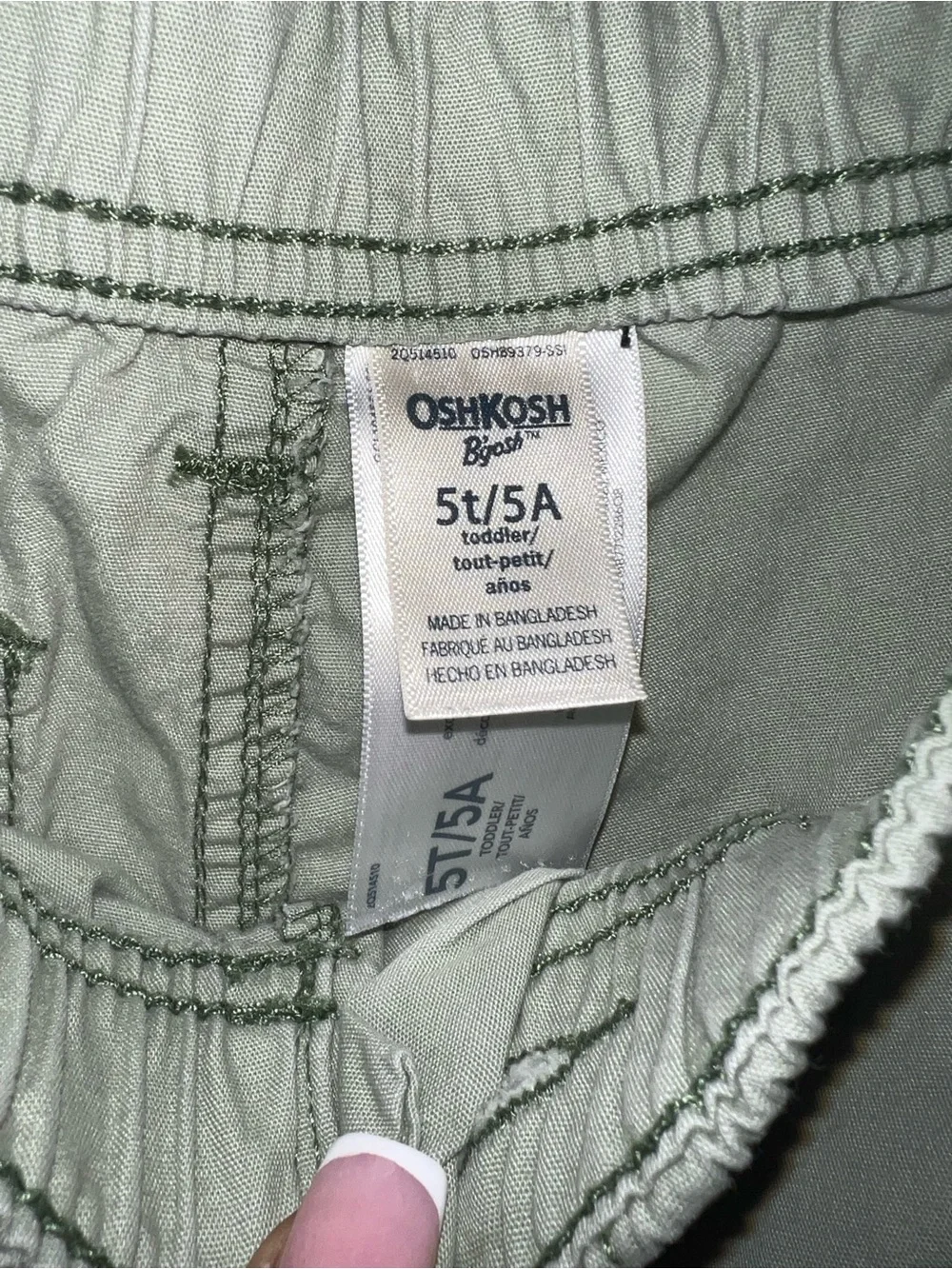 OshKosh B'gosh Sage Green Pull-On Shorts